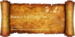 Hantz Lóránt névjegykártya