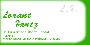 lorant hantz business card